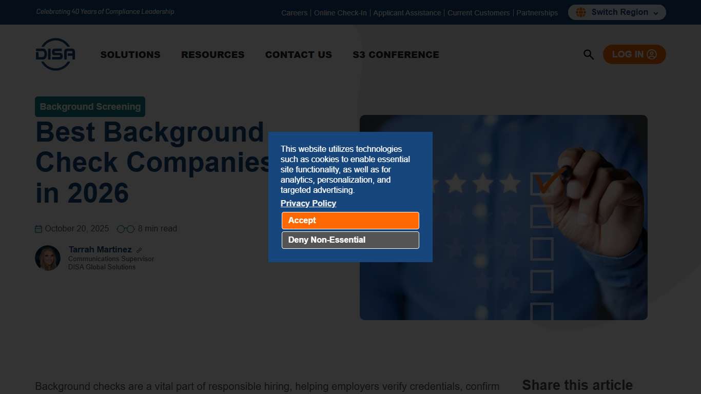 Best Background Check Companies in 2026 | DISA