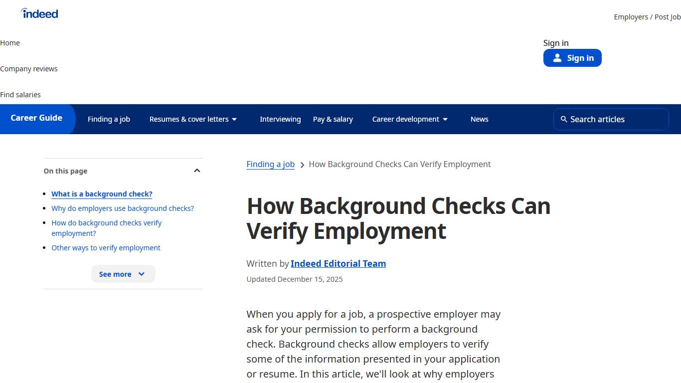 How Background Checks Can Verify Employment | Indeed.com
